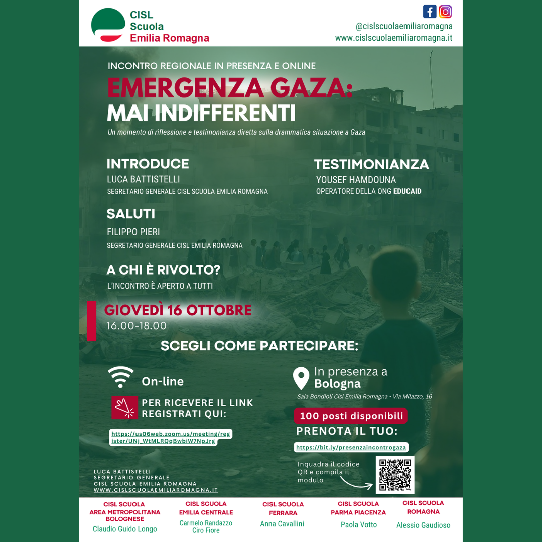 EMERGENZA GAZA – MAI INDIFFERENTI